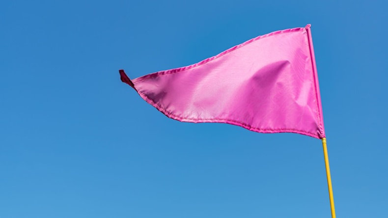 Pink flag