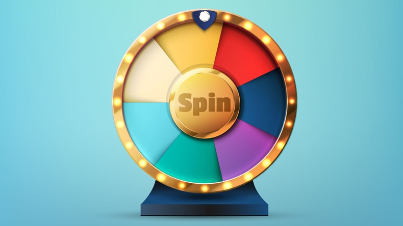 7 options spin wheel vector game fortune