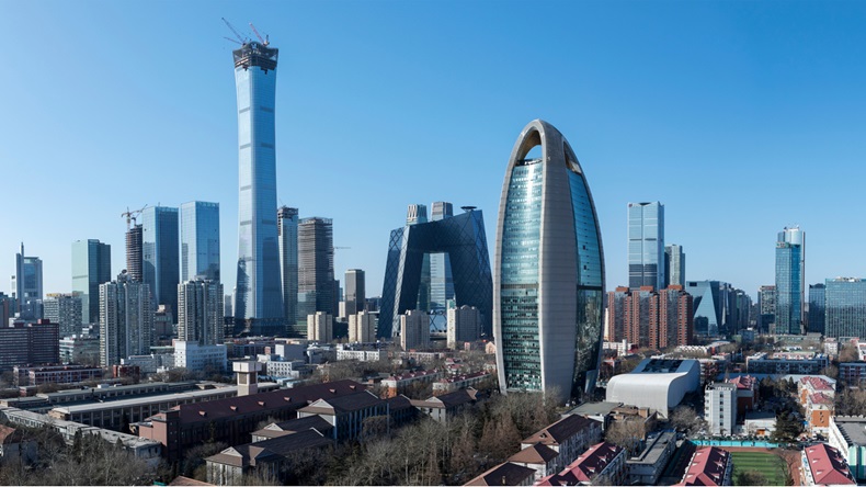 In February 6, 2018 the city of Beijing international high China scenery - Image 
