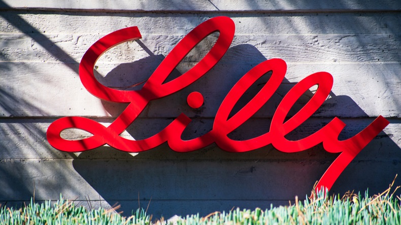 Eli Lilly logo sign - San Diego, California, USA - 2020