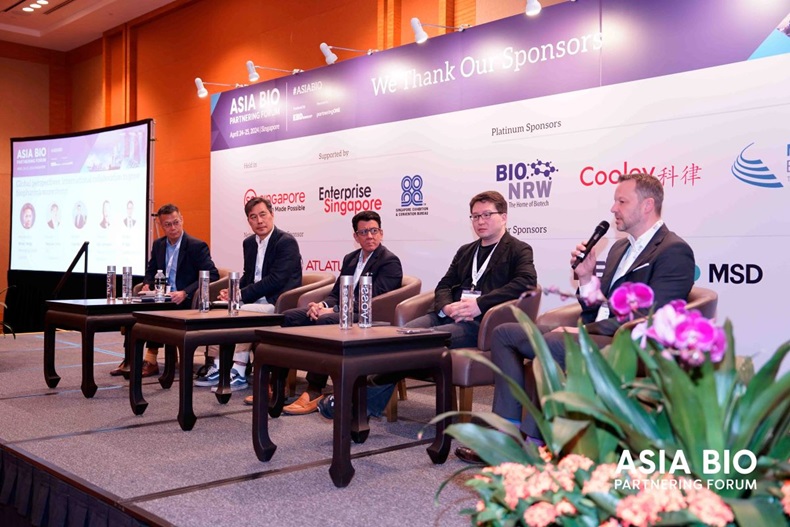 Scrip Editor moderats a panel discussion on ecosystem during Asia Biotech Partnering Forum, held in Singpapore April 24-25
